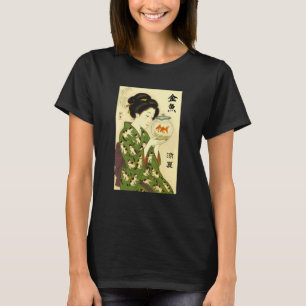 Camiseta Arte Japonês Gato V Kimono Geisha Ukiyo-e Kanji Ze