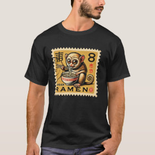Camiseta Arte Japonês Macarrão Selo Fauna Tarsie