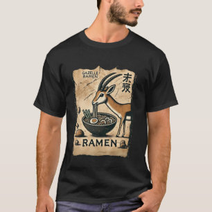 Camiseta Arte Japonesa de Caverna Amante de Macarrão Vida S