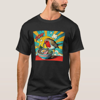 Camiseta Arte Japonesa do Pôr do Sol Amante de Macarrão Vid
