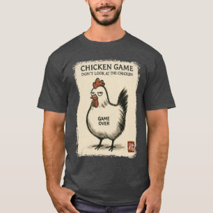 Camiseta Arte japonesa engraçada do jogo de frango ee Homen
