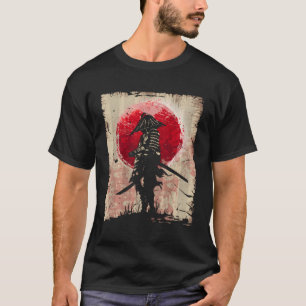 Camiseta Arte Japonesa Samurai Vintage Fighter Retro Design