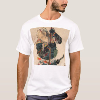 Camiseta Arte japonesa - um samurai com a armadura completa