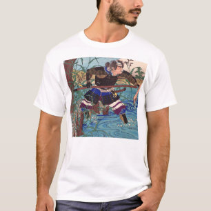 Camiseta Arte japonesa - um samurai pronto para atacar