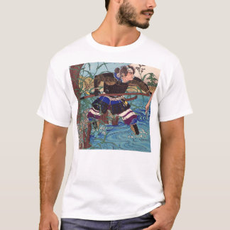 Camiseta Arte japonesa - um samurai pronto para atacar