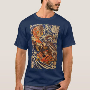Camiseta Arte Japonesa Vintage Lutando Contra Salamandra Gi