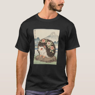 Camiseta Arte Japonêsouriço Kyosai Antigo Japão Obra de Art