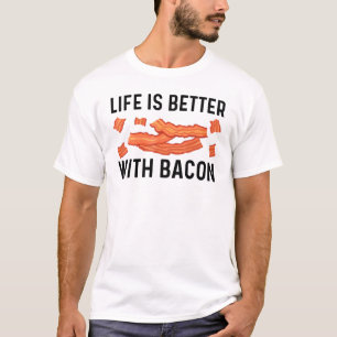 Camiseta Arte legal De Bacon Para Homens, Porco, Fenda