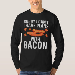 Camiseta Arte legal De Bacon Para Homens, Porco, Fenda