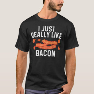 Camiseta Arte legal De Bacon Para Homens, Porco, Fenda