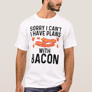 Camiseta Arte legal De Bacon Para Homens, Porco, Fenda