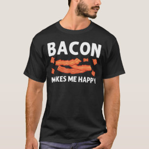 Camiseta Arte legal De Bacon Para Homens, Porco, Fenda