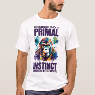 Camiseta Arte Legal de Chimpanzé Selvagem Design Elegante e