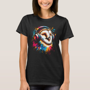 Camiseta Arte legal de Coruja para Música Amadurece o Natal