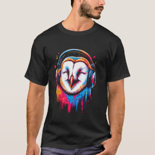 Camiseta Arte legal de Coruja para Música Amadurece o Natal