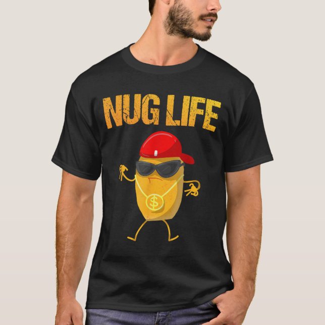 Camiseta Arte legal De Frango Para Rapazes Crianças Nugg De (Frente)
