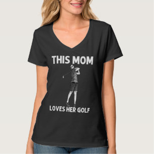 Camiseta Arte legal De Golfe Para Mamãe Mãe Golfer Golfing