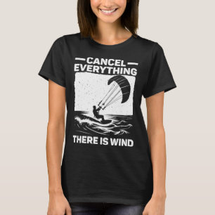 Camiseta Arte Legal de Kitesurfing Para Homens Mulheres Kit