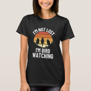Camiseta Arte Legal de Observação de Pássaros Para Homens M