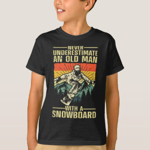 Camiseta Arte legal De Snowboard Para Homens Pai De Avô Win