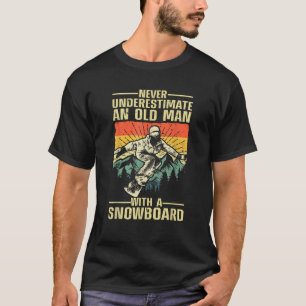 Camiseta Arte legal De Snowboard Para Homens Pai De Avô Win