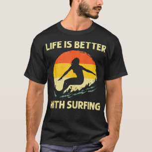 Camiseta Arte legal De Surfe Para Homens Mulheres Surf Ocea