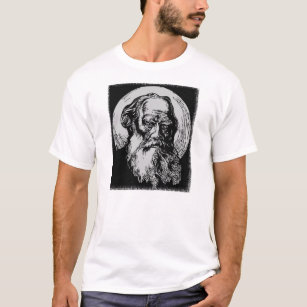 Camiseta Arte Léon Tolstói do vetor do expressionista