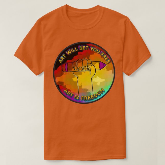 Camiseta Arte libertará você (Frente do Design)