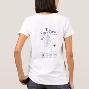 Camiseta Arte Linear de Astronomia Ambição Zodíaco Capricór