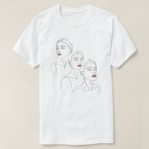 Camiseta Arte Linear Trio Feminino