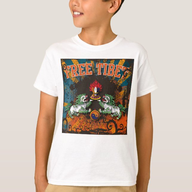 Camiseta Arte livre do Grunge de Tibet (Frente)
