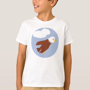 Camiseta Arte lunática dos desenhos animados da águia