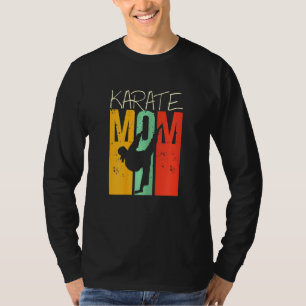 Camiseta Arte Marcial de Karatê Feminino Mãe Lutadora Retro