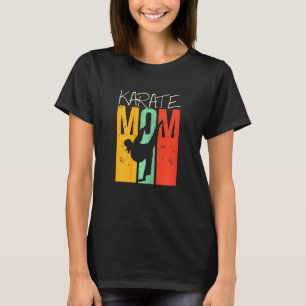 Camiseta Arte Marcial de Karatê Feminino Mãe Lutadora Retro