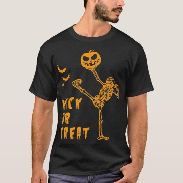 Camiseta Arte marcial do Halloween Taekwondo Karate kungfu (Frente)