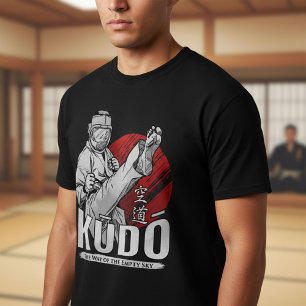 Camiseta Arte Marcial Kudo - Lutador e Design Kanji