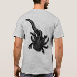 Camiseta Arte Melanóide Negra Axolotl