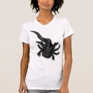 Camiseta Arte Melanóide Negra Axolotl
