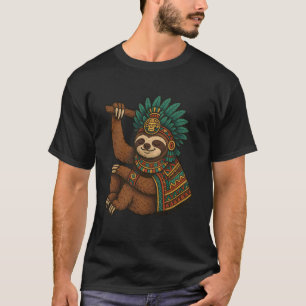Camiseta Arte Mexicano de Preguiça Asteca