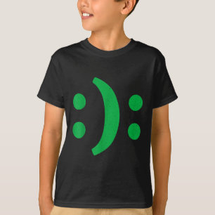 Camiseta Arte Mínima De Feliz Rosto Triste Para Perturbação