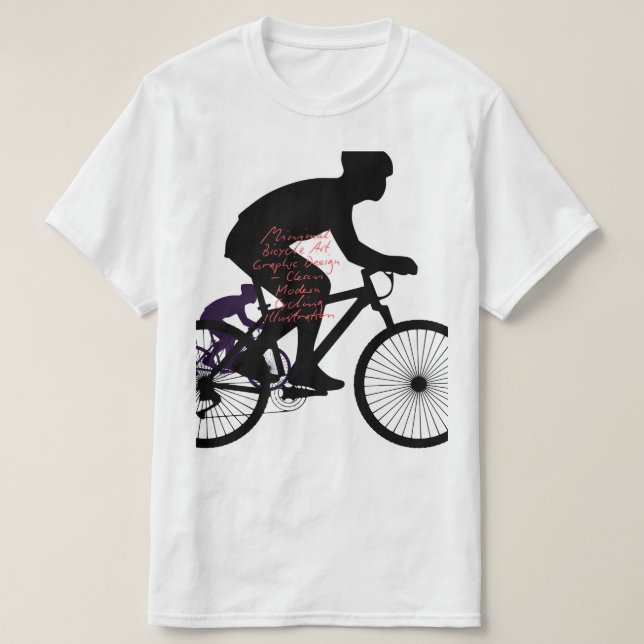 Camiseta Arte Minimalista de Bicicleta –  (Frente do Design)