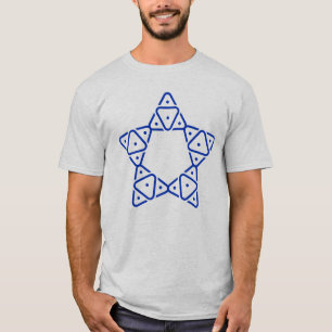 Camiseta Arte Minimalista Geométrica da Estrela de Davi