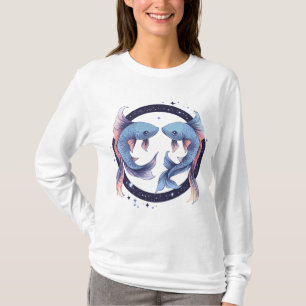 Camiseta Arte Místico do Zodíaco de Peixes