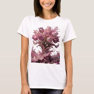 Camiseta ARTE Moderna Abstrata em Prata Impressão de Arte
