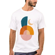 Arte Moderna Abstrata Geométrica da Lua Impressa
