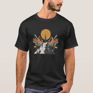 Camiseta Arte Moderna de Meados do Século Era Atômica Retro