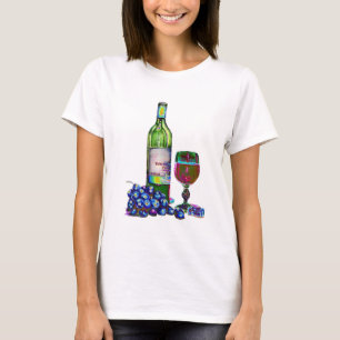Camiseta Arte moderna do vinho e das uvas