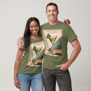 Camiseta Arte Moderno de Meados do Século Trevo de Três Fol