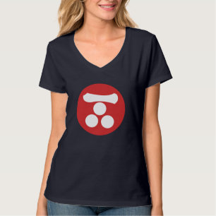 Camiseta Arte Mon Samurai Mori Japão Vermelho Branco Orient