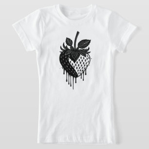 Camiseta Arte Morango Gotejante